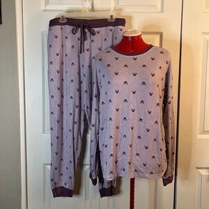 Purple Minnie Mouse Pajama Set size Large